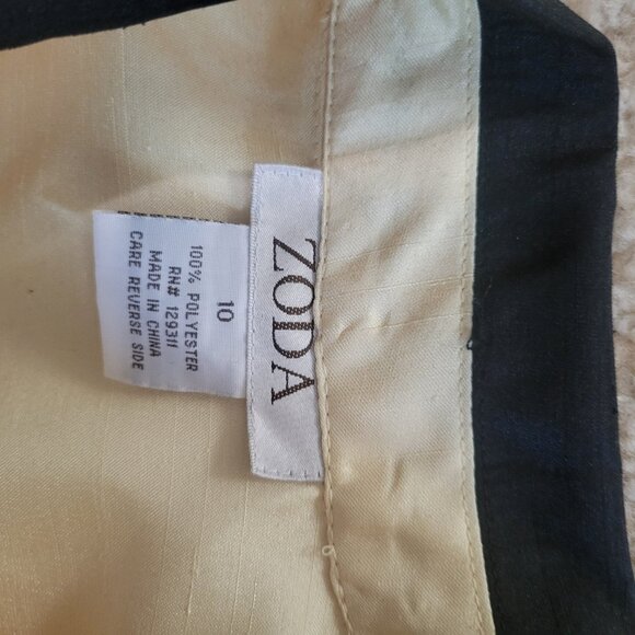 Zoda Womens Size 10 Yellow Pinup 50s  Bold Button Up Sheath Dress - Picture 11 of 12